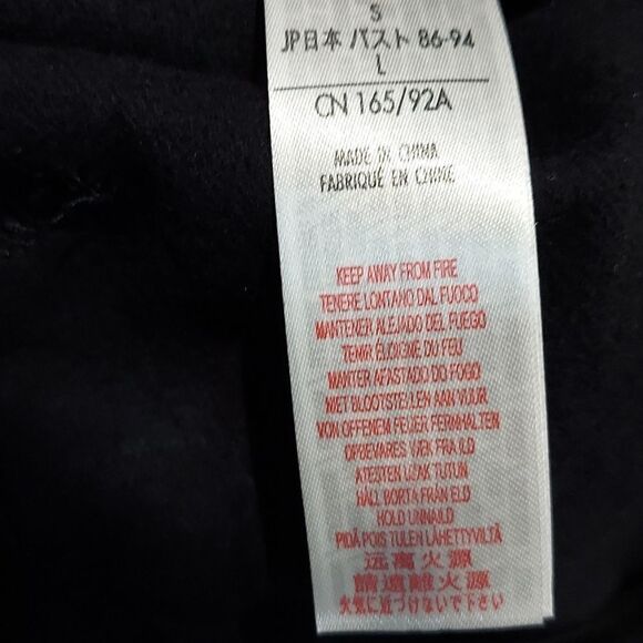 Disney Lilo and Stitch Black Allover Print Zipper Hoodie Sweatshirt Sz S - Picture 7 of 9